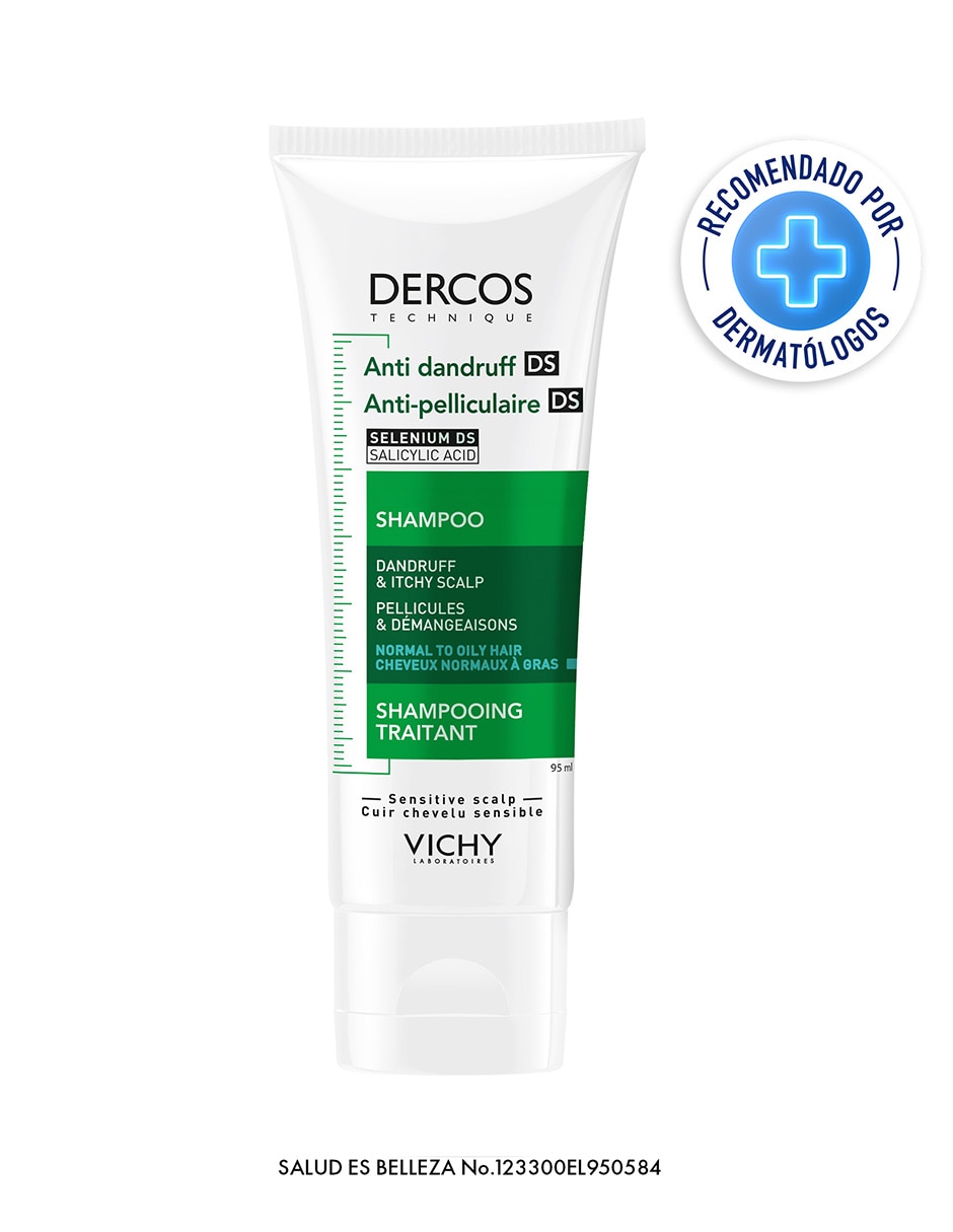 Shampoo anticaspa para cabello Dercos 95 ml 1
