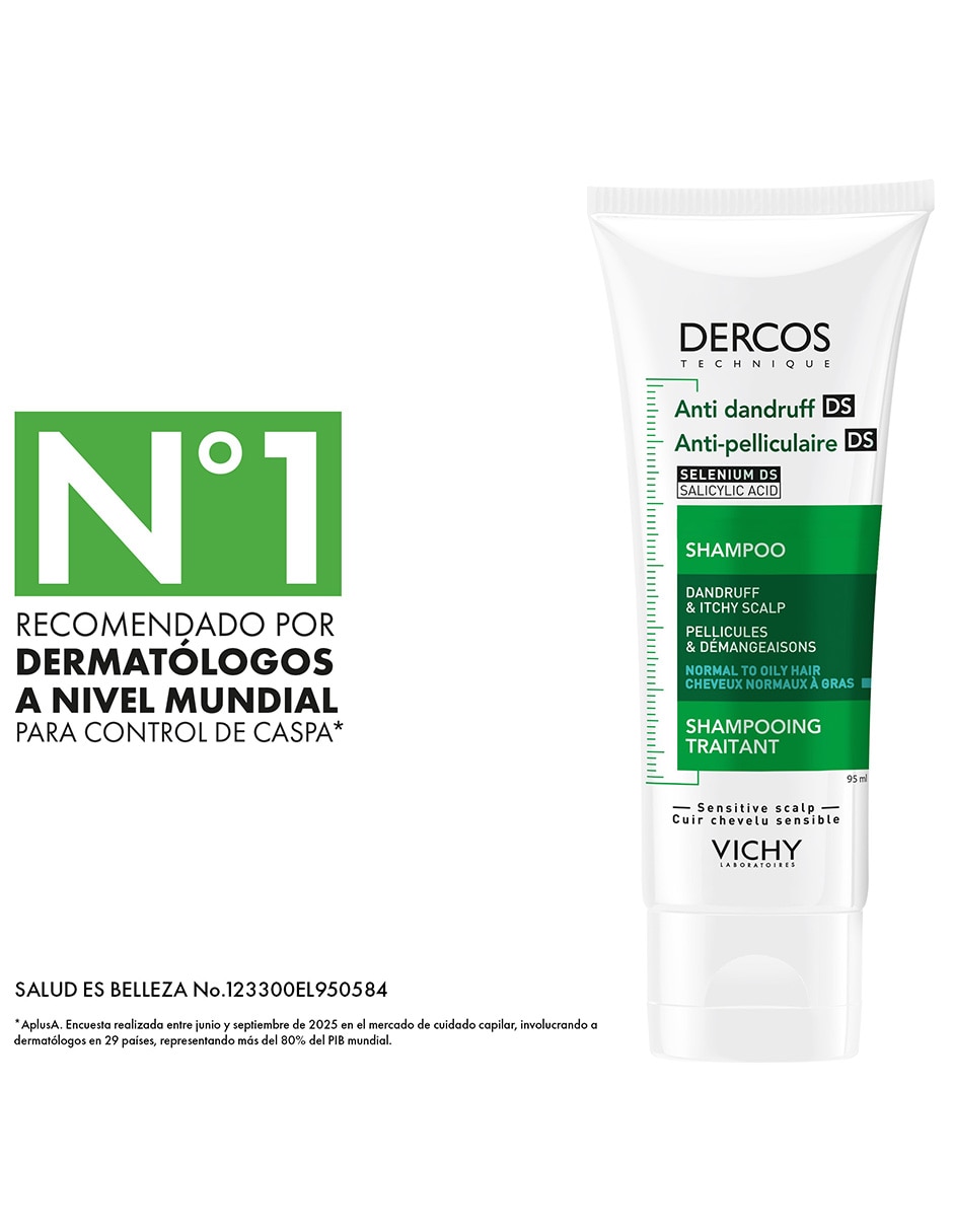 Shampoo anticaspa para cabello Dercos 95 ml Shampoo anticaspa para cabello Dercos 95 ml