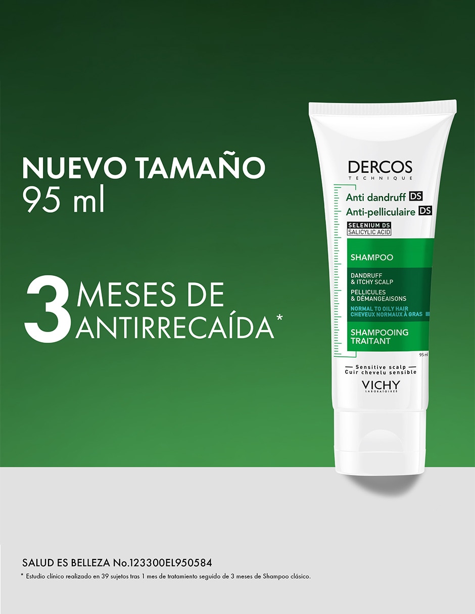 Shampoo anticaspa para cabello Dercos 95 ml 4