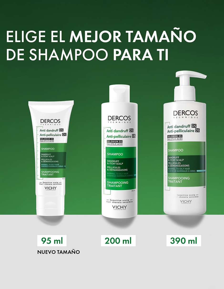 Shampoo anticaspa para cabello Dercos 95 ml 7
