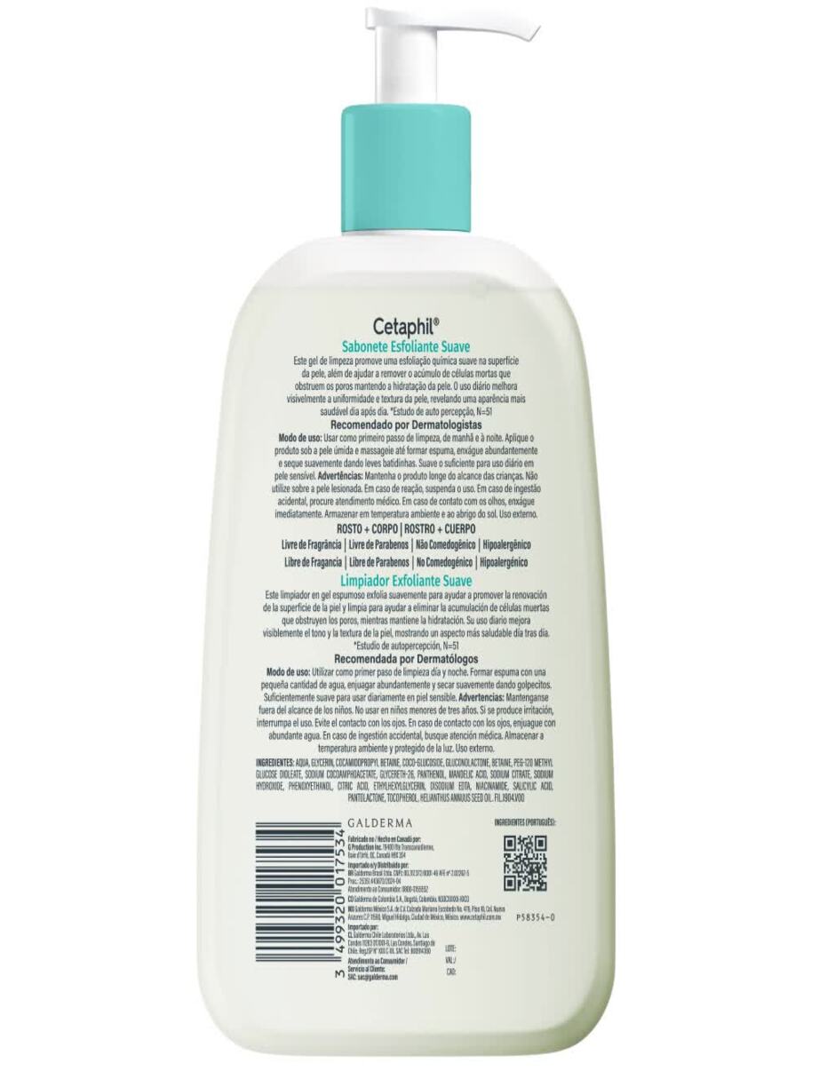 Exfoliante corporal limpiador exfoliante suave renovador 473 ml para piel normal y sensible