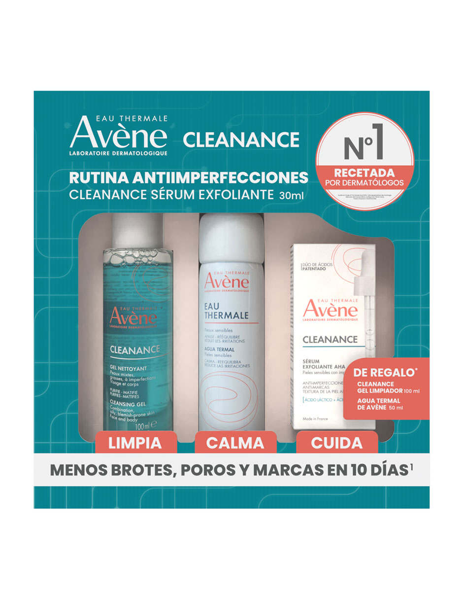 Kit dermatológico tratamiento para rostro y cuerpo cleanance serum antiacné