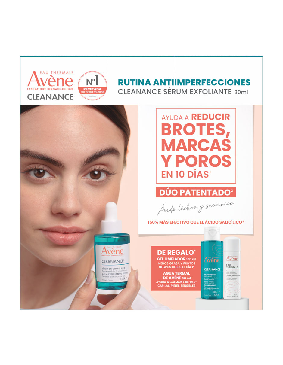 Kit dermatológico tratamiento para rostro y cuerpo cleanance serum antiacné 3