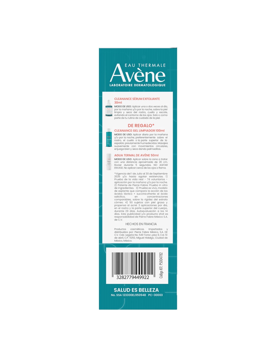 Kit dermatológico tratamiento para rostro y cuerpo cleanance serum antiacné 2