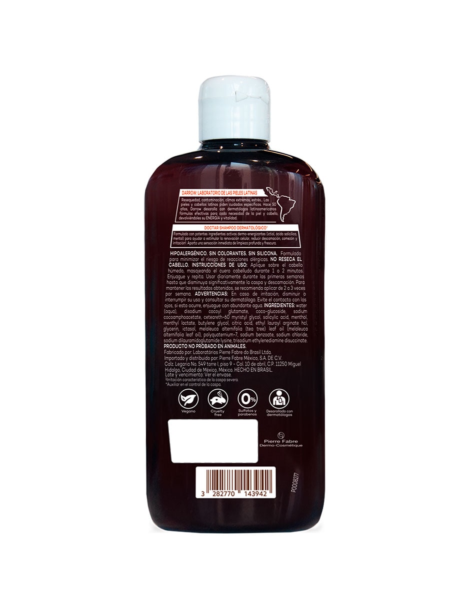 Shampoo dermatológico para cabello graso Ducray Doctar 240 ml Shampoo dermatológico para cabello graso Ducray Doctar 240 ml