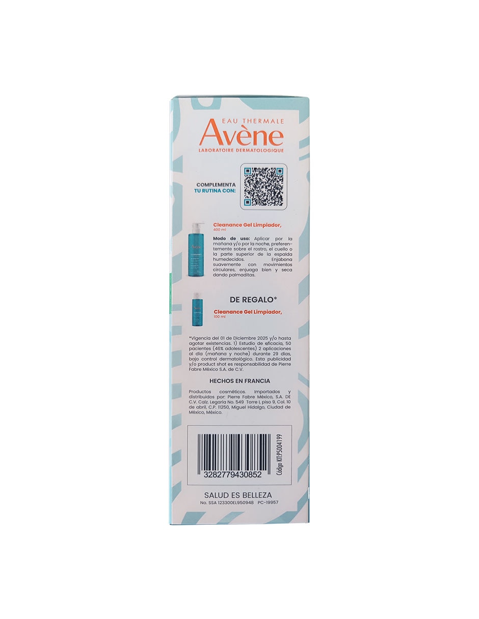 Tratamiento para rostro y cuerpo Avene kit cleanance gel 400 ml + cleanance gel 100 ml antiacné Tratamiento para rostro y cuerpo Avene kit cleanance gel 400 ml + cleanance gel 100 ml antiacné