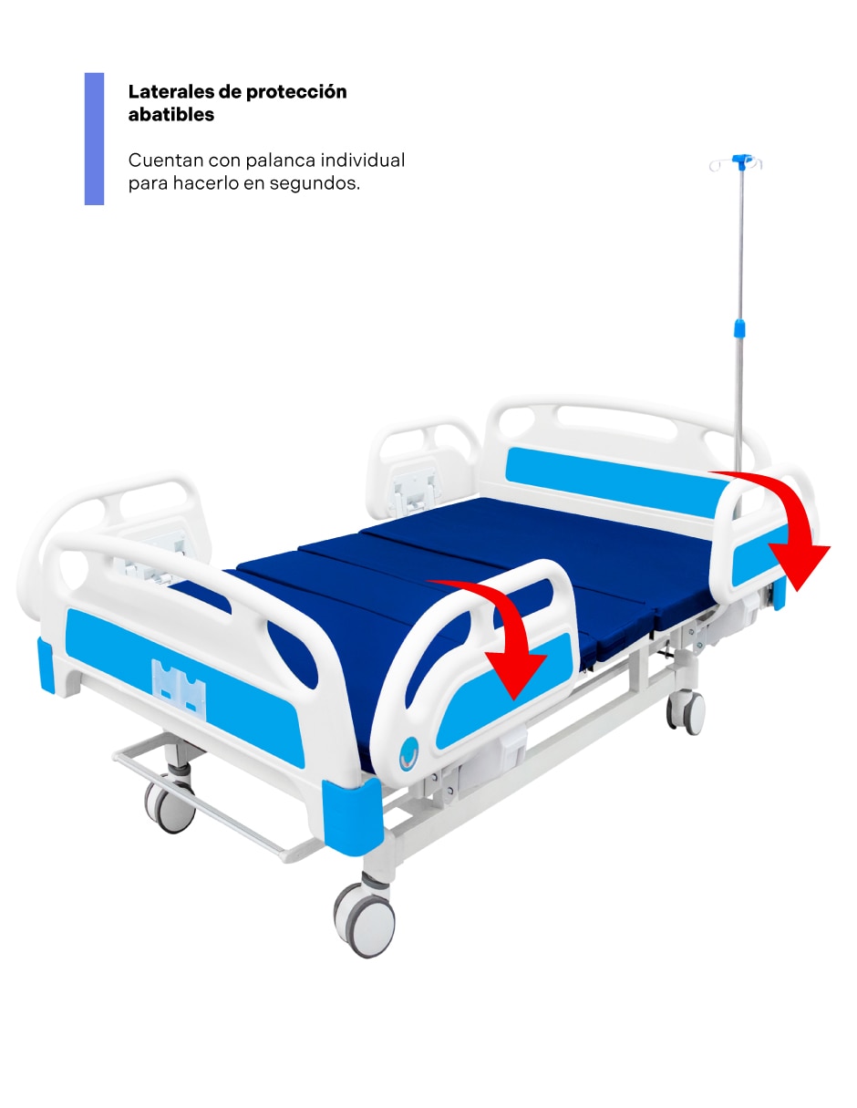 Cama de hospital 250 kg No tiene Multiposiciones 2