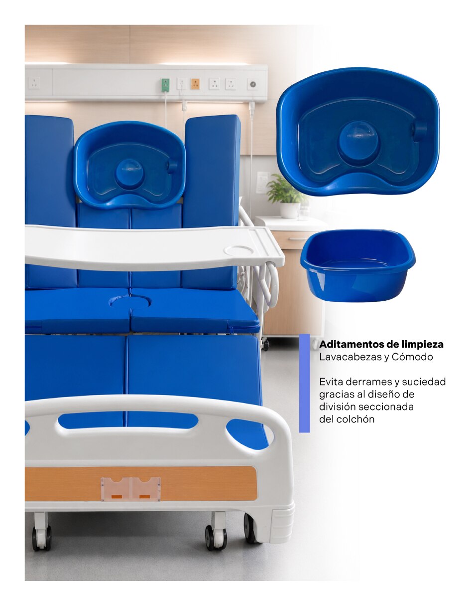 Cama de hospital 250 kg No tiene Multiposiciones 4