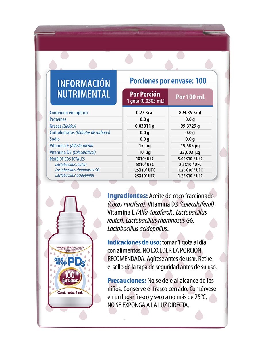Vitamina D3 con probióticos de 3 ml 8