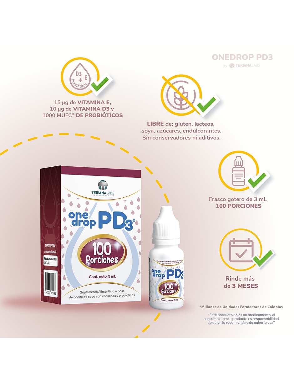 Vitamina D3 con probióticos de 3 ml 9