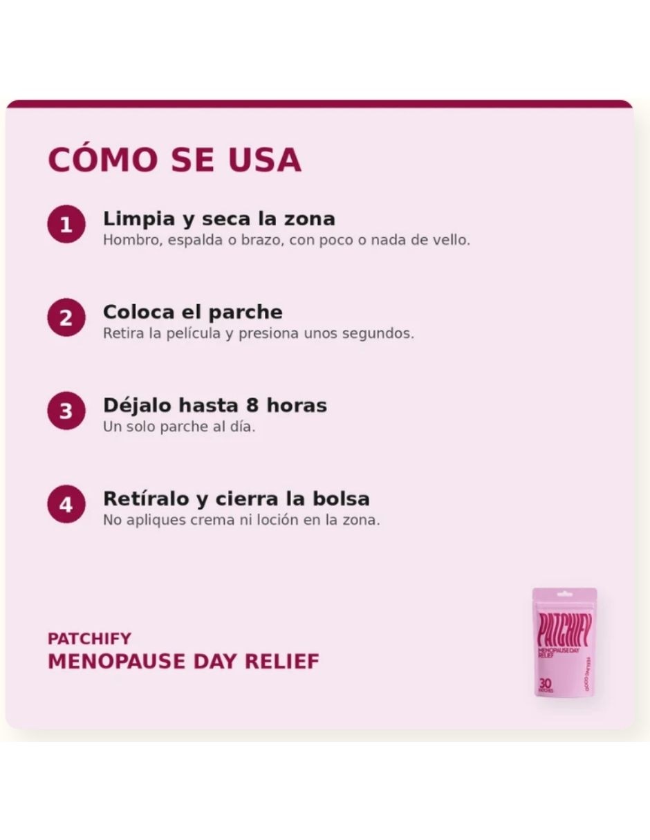 Patchify Menopause Day Relief suplemento alimenticio Parches para (si aplica) 4