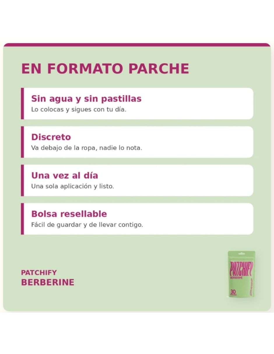 Patchify Berberine Suplemento alimenticio parches 3