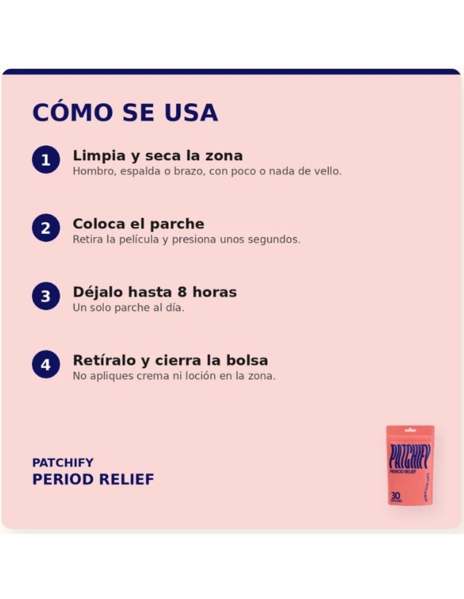 Patchify Period Relief Suplemento alimenticio Parches 2