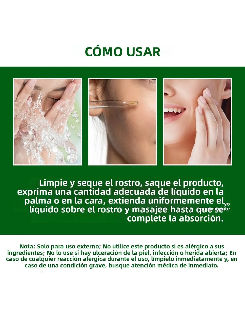 Sérum antiacné facial con 2% acido salicílico de piel todo tipo de piel