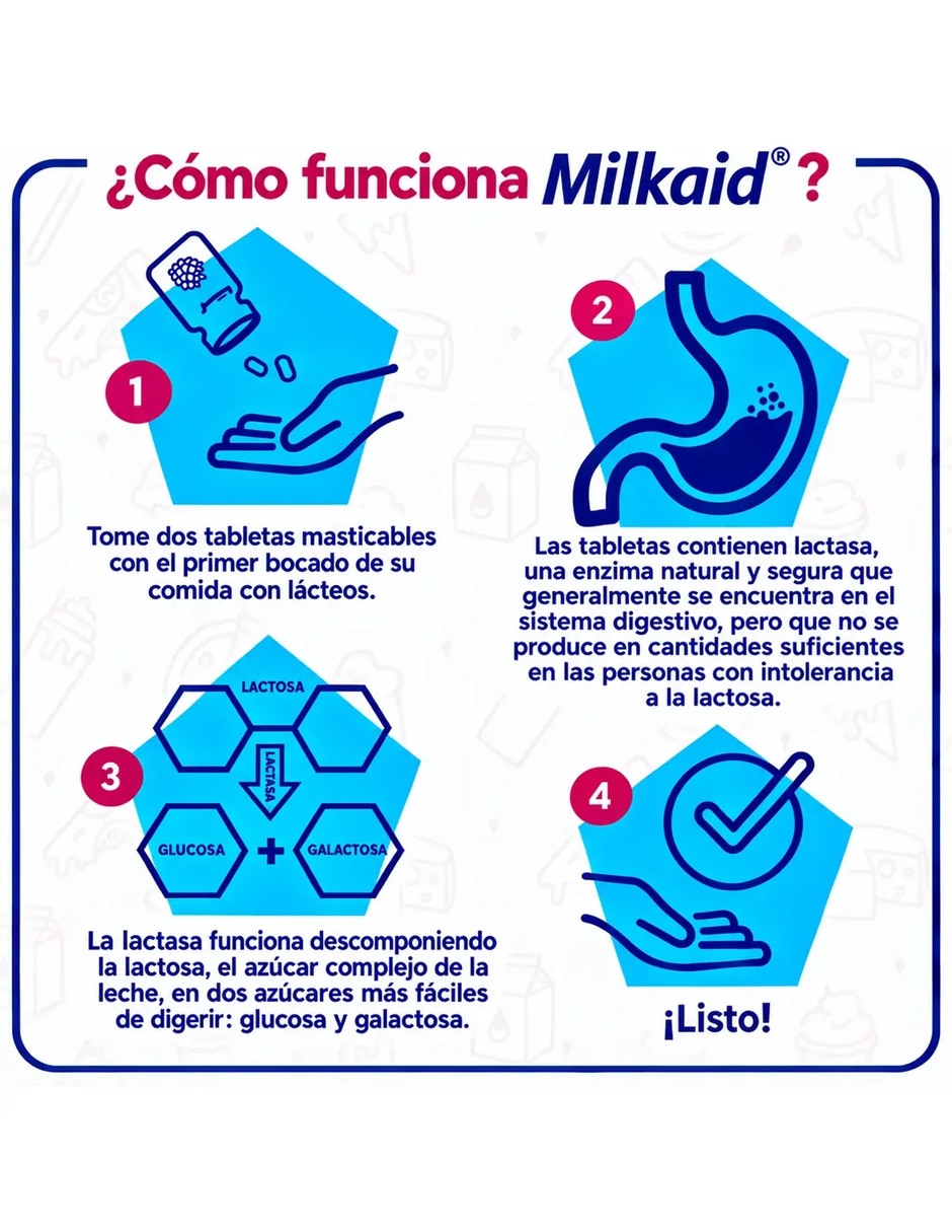 3 Pack Tabletas de Enzima Lactasa suplemento alimenticio 3