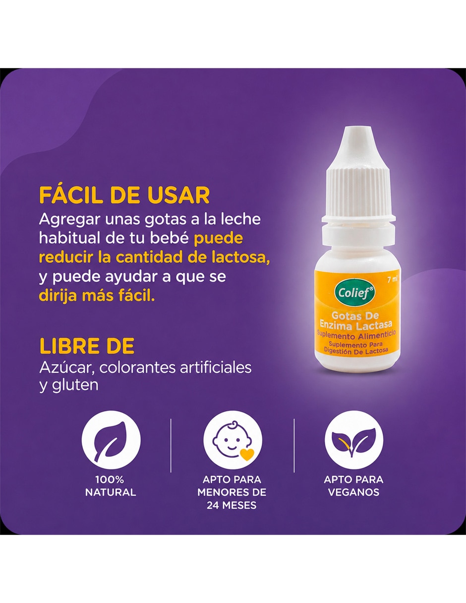 3 Pack Gotas de Enzima Lactasa 7 ml suplemento alimenticio 5