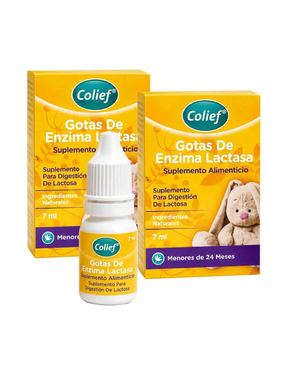 2 Pack Gotas de Enzima Lactasa 7 ml suplemento alimenticio