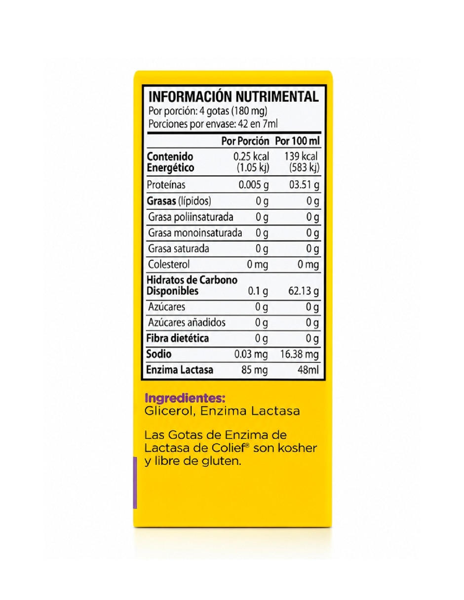 2 Pack Gotas de Enzima Lactasa 7 ml suplemento alimenticio 5