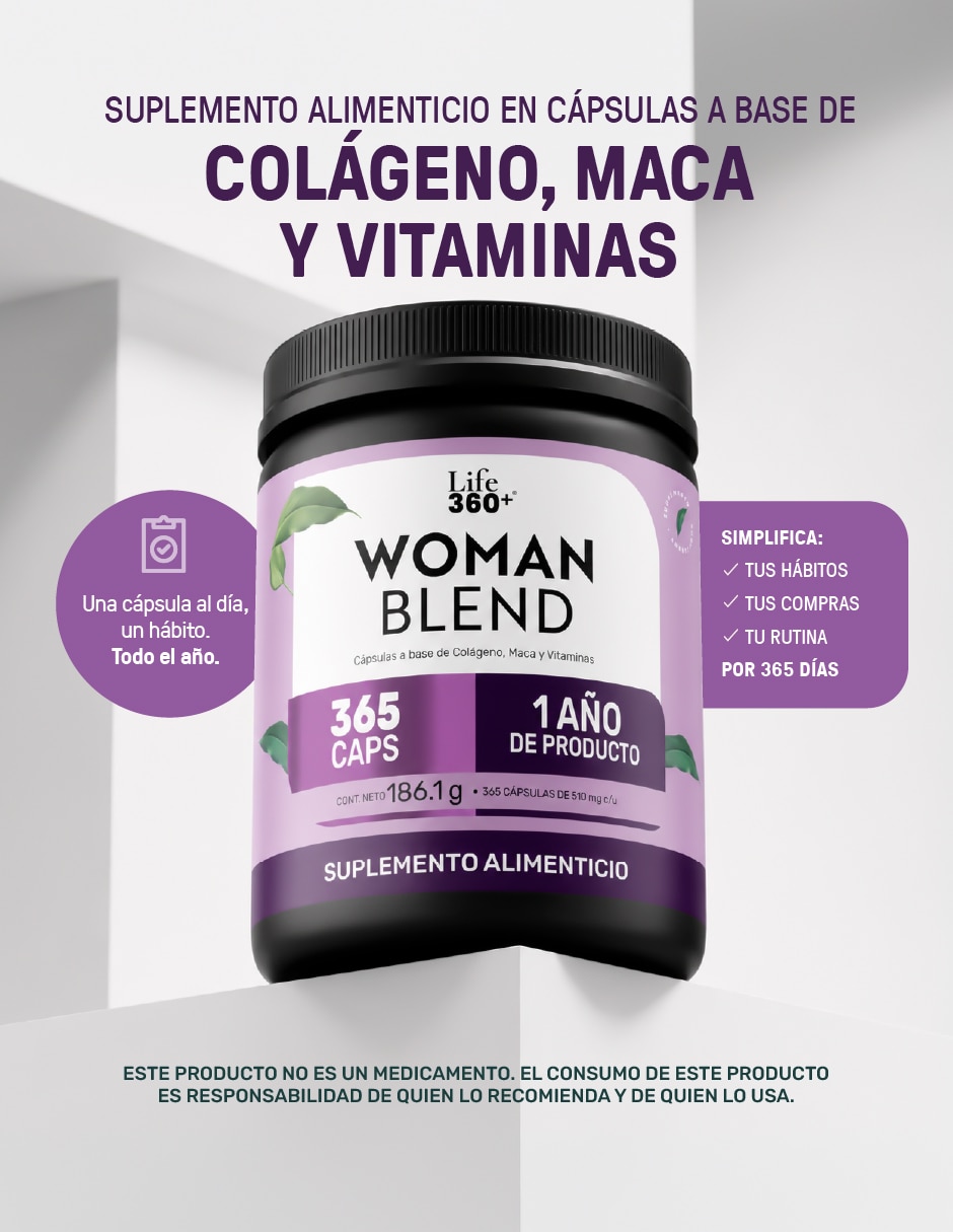 Woman Blend Multivitaminico para mujer con Vitamina C de 365 cápsulas 7