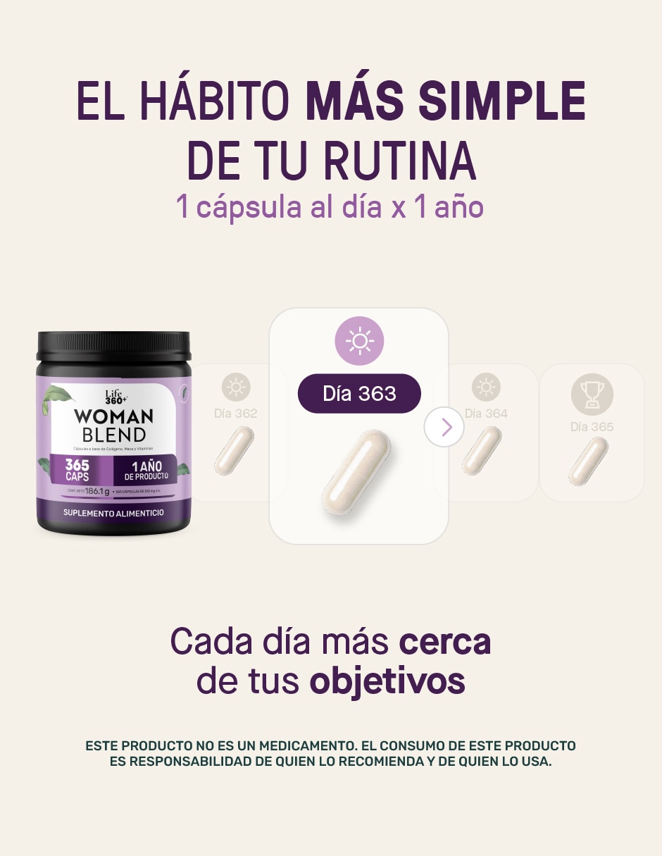 Woman Blend Multivitaminico para mujer con Vitamina C de 365 cápsulas