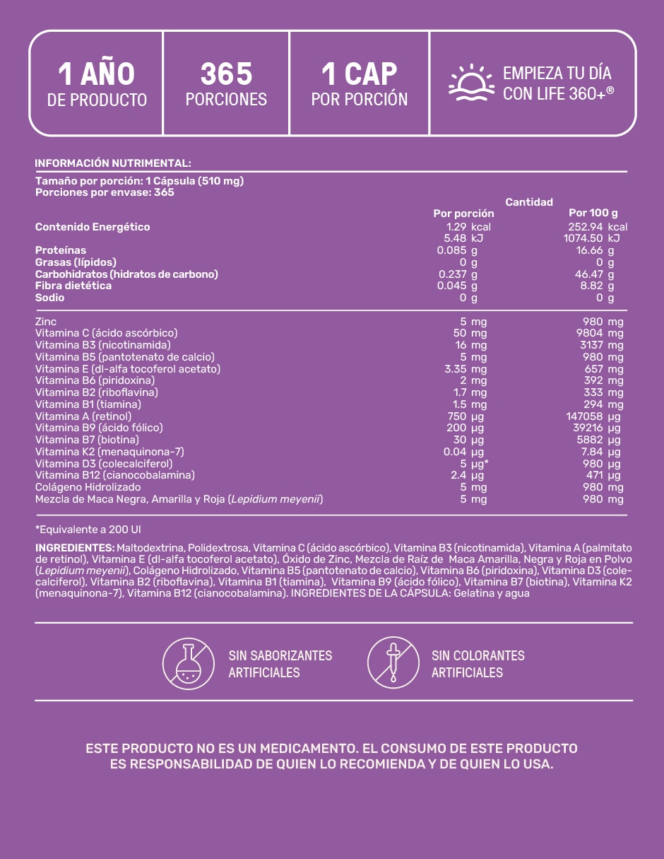 Woman Blend Multivitaminico para mujer con Vitamina C de 365 cápsulas