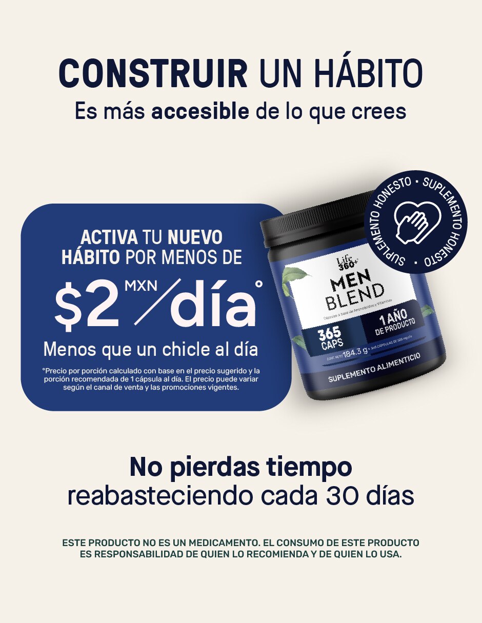 Men Blend Multivitaminico con Vitamina C de 365 cápsulas 5