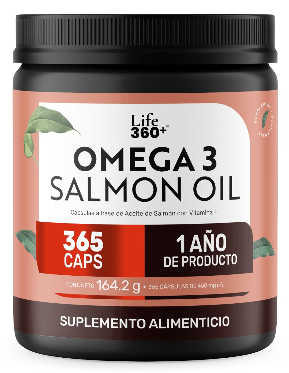 Omega 3 Salmon Oil con aceite de salmón de 365 cápsulas Omega 3 Salmon Oil con aceite de salmón de 365 cápsulas