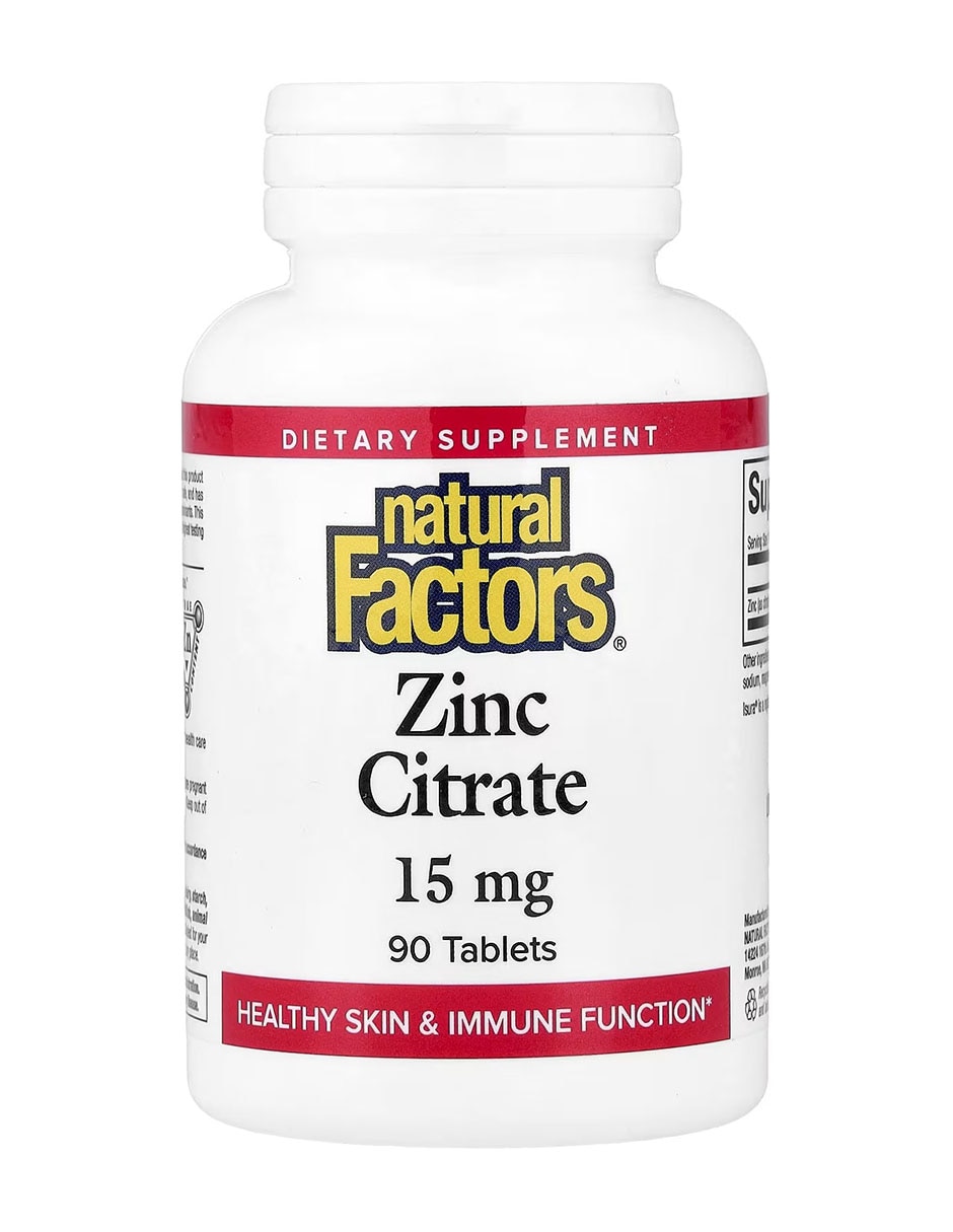 Citrato de zinc con citrato de zinc de 90 cápsulas