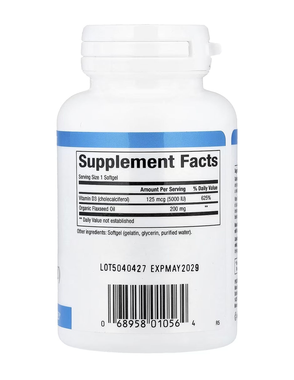 Vitamina D3 de 120 cápsulas