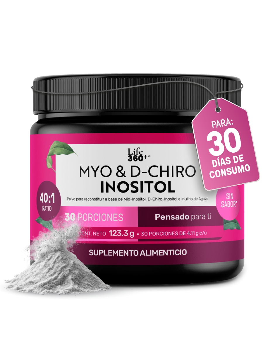 Myo & D-Chiro Inositol en Polvo 30 Porciones Ratio 40:1 LIFE 360+ con D-Chiro Inositol sabor Sin sabor de Myo & D-Chiro Inositol en Polvo 30 Porciones Ratio 40:1 LIFE 360+ con D-Chiro Inositol sabor Sin sabor de