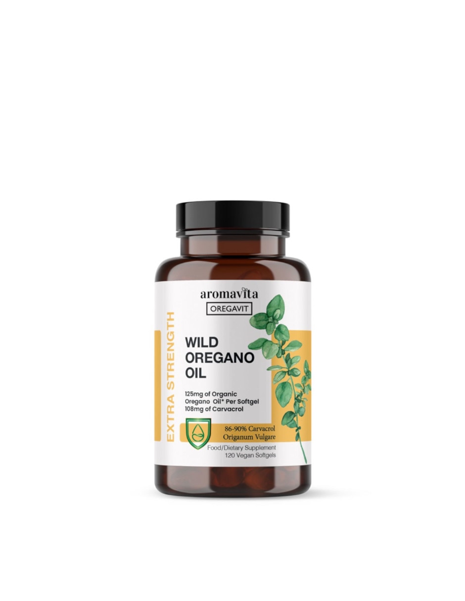 Wild Oregano Oil Cápsulas Aceite Orégano Silvestre 60 Unidades AROMAVITA con Aceite de orégano sabor Sin sabor de Wild Oregano Oil Cápsulas Aceite Orégano Silvestre 60 Unidades AROMAVITA con Aceite de orégano sabor Sin sabor de