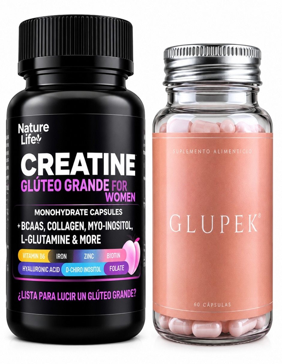 Creatina + Gluteo Peptonas con multivitaminico Creatina + Gluteo Peptonas con multivitaminico