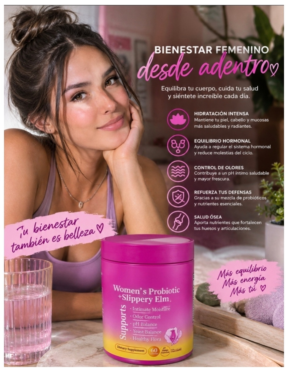 Probioticos vaginales femenina con multivitaminico sabor piña de 60 gomitas