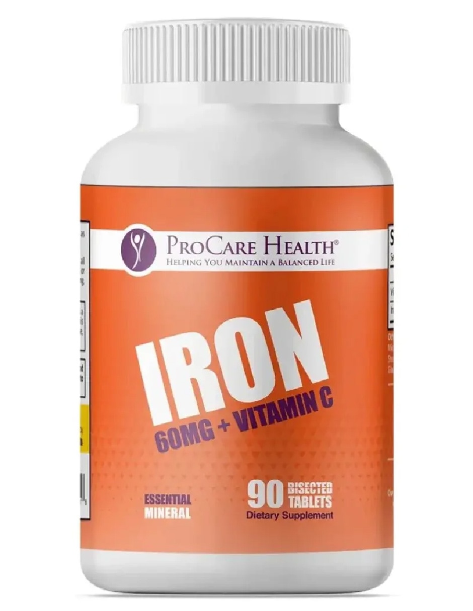 Hierro 60 mg Bienestar Nutricional 90 Tabletas