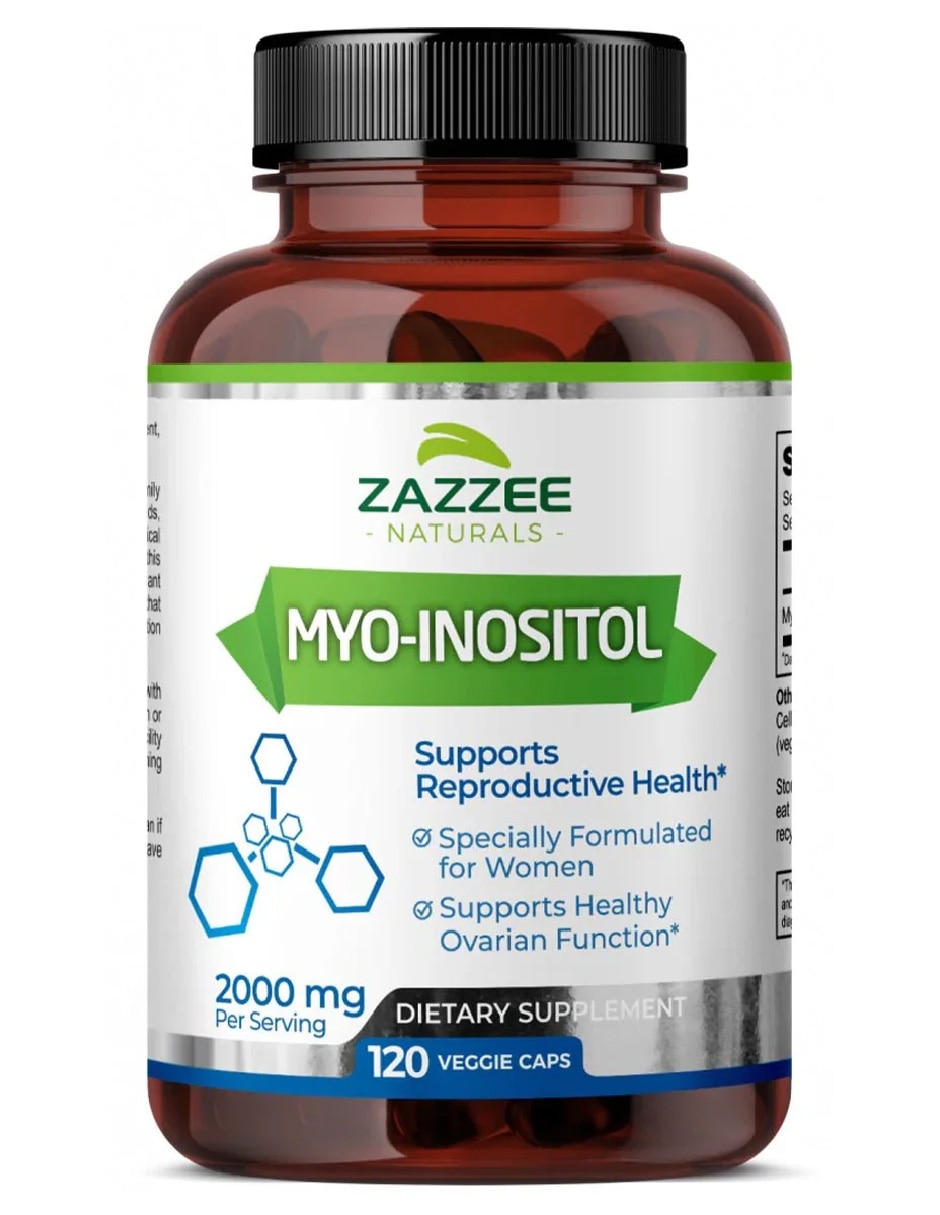 Myo-Inositol 2000 mg Bienestar Femenino 120 Cápsulas ZAZZEE con MYO Inositol sabor Sin sabor de Myo-Inositol 2000 mg Bienestar Femenino 120 Cápsulas ZAZZEE con MYO Inositol sabor Sin sabor de