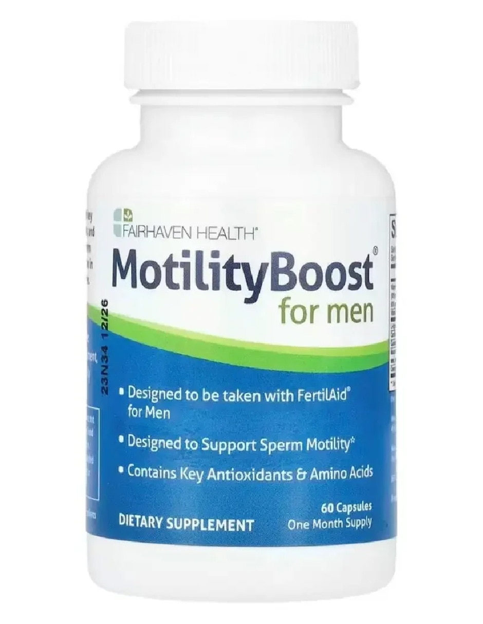 MotilityBoost Bienestar Masculino FAIRHAVEN HEALTH con Vitamina B6 de 60 cápsulas