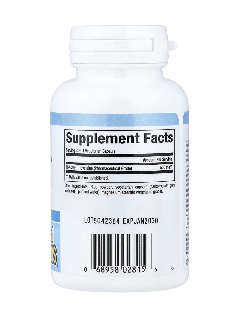 N-acetil-L-cisteína 500 mg 90 cápsulas 2