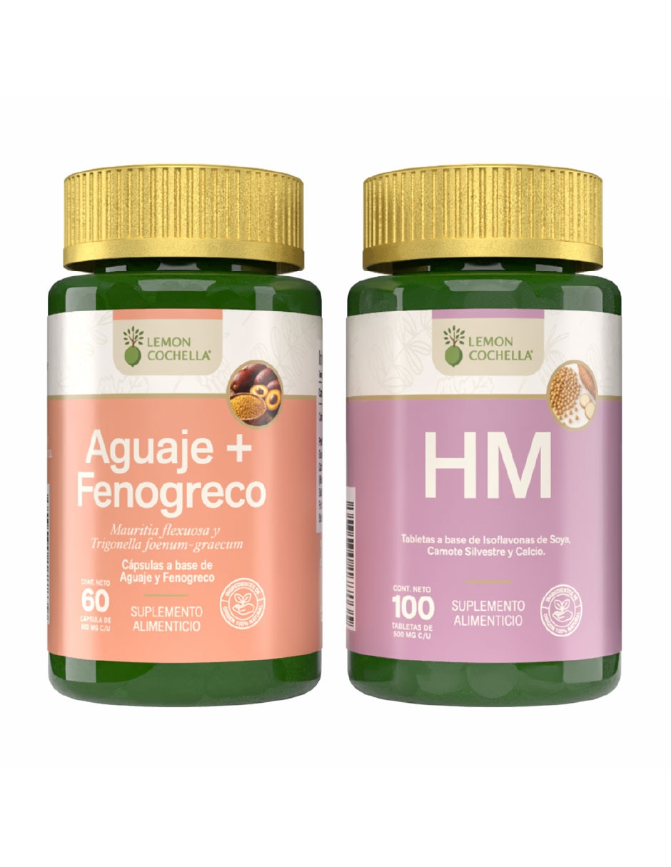 Kit de suplementos alimenticios Isoflavonas de Soya Camote Silvestre + Aguaje con Fenogreco Kit de suplementos alimenticios Isoflavonas de Soya Camote Silvestre + Aguaje con Fenogreco