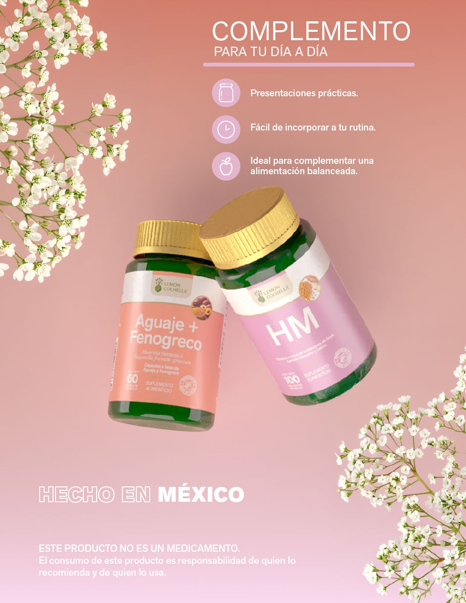 Kit de suplementos alimenticios Isoflavonas de Soya Camote Silvestre + Aguaje con Fenogreco 4