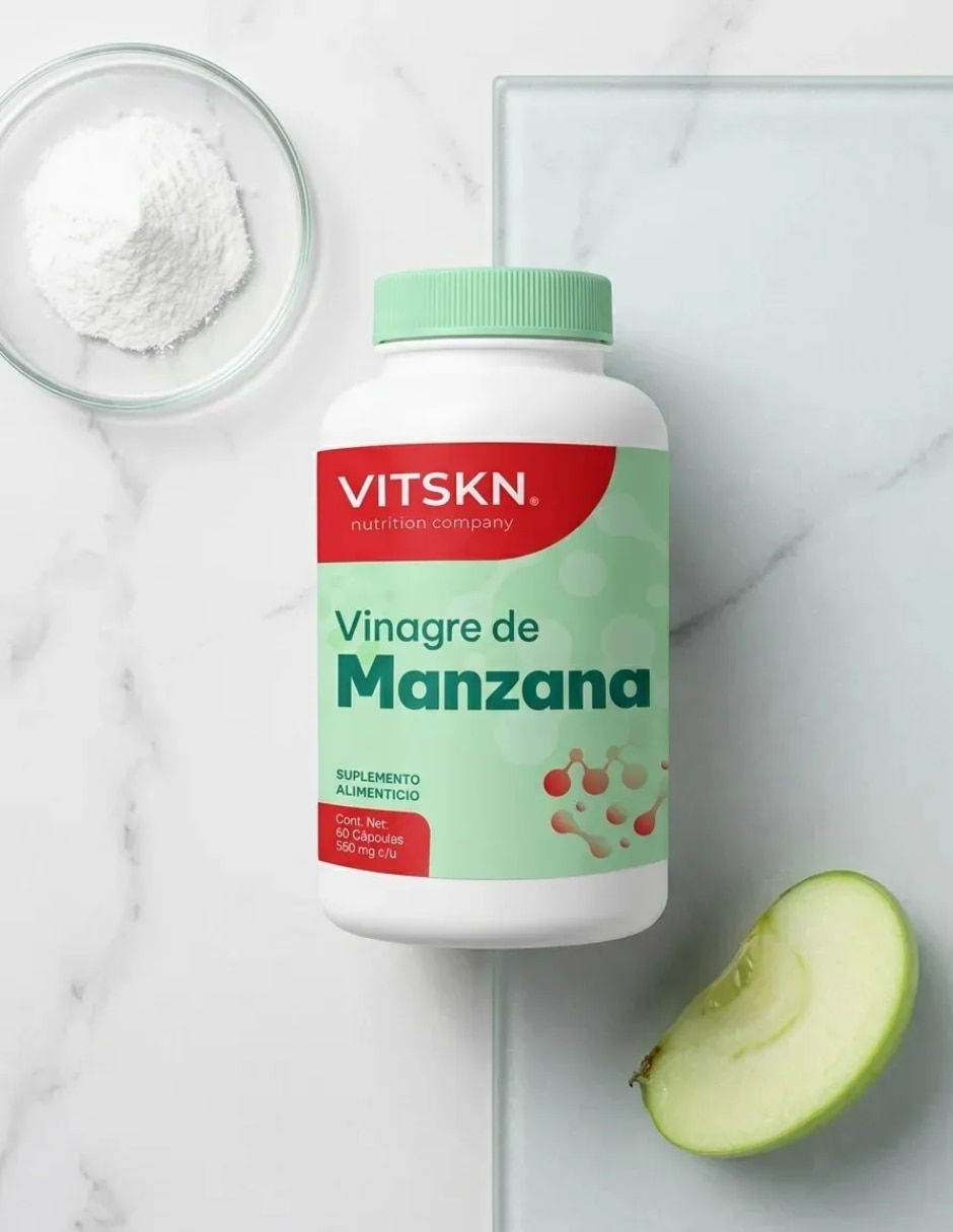 Vinagre De Manzana VitSkn 60 Cápsulas con Vinagre de Manzana sabor Sin sabor de 4