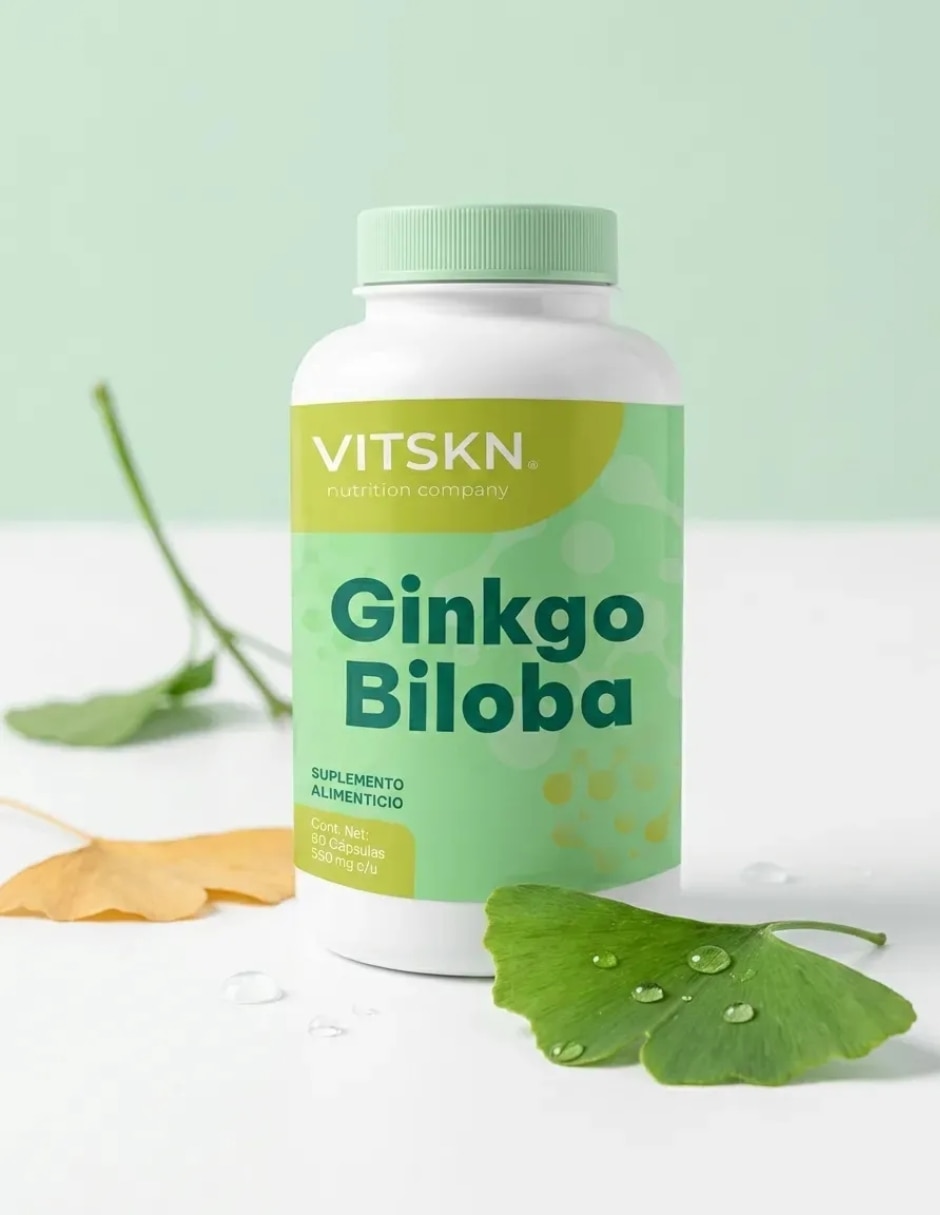 Ginkgo Biloba 60 Cápsulas VitSkn con Ginkgo Biloba sabor Sin sabor de 2