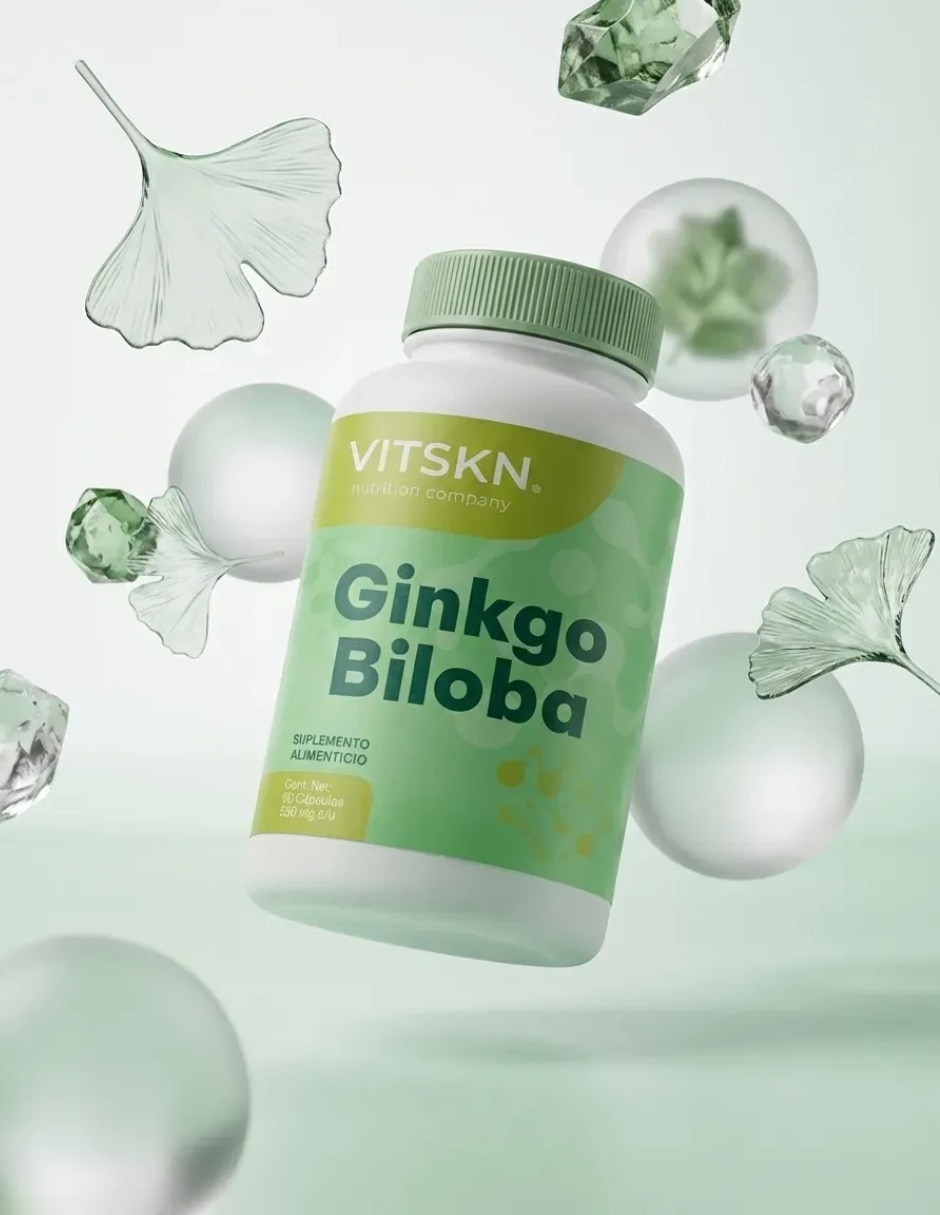 Ginkgo Biloba 60 Cápsulas VitSkn con Ginkgo Biloba sabor Sin sabor de 3