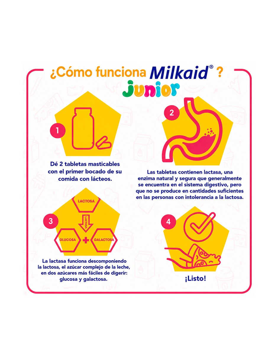Tabletas de enzima lactasa suplemento alimenticio 5