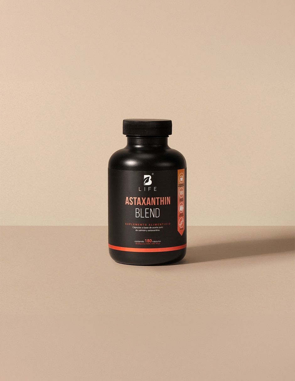 Astaxanthin Blend con Astaxantina y Aceite puro de Salmón de 180 cápsulas B LIFE con Astaxantina sabor Sin sabor de 2