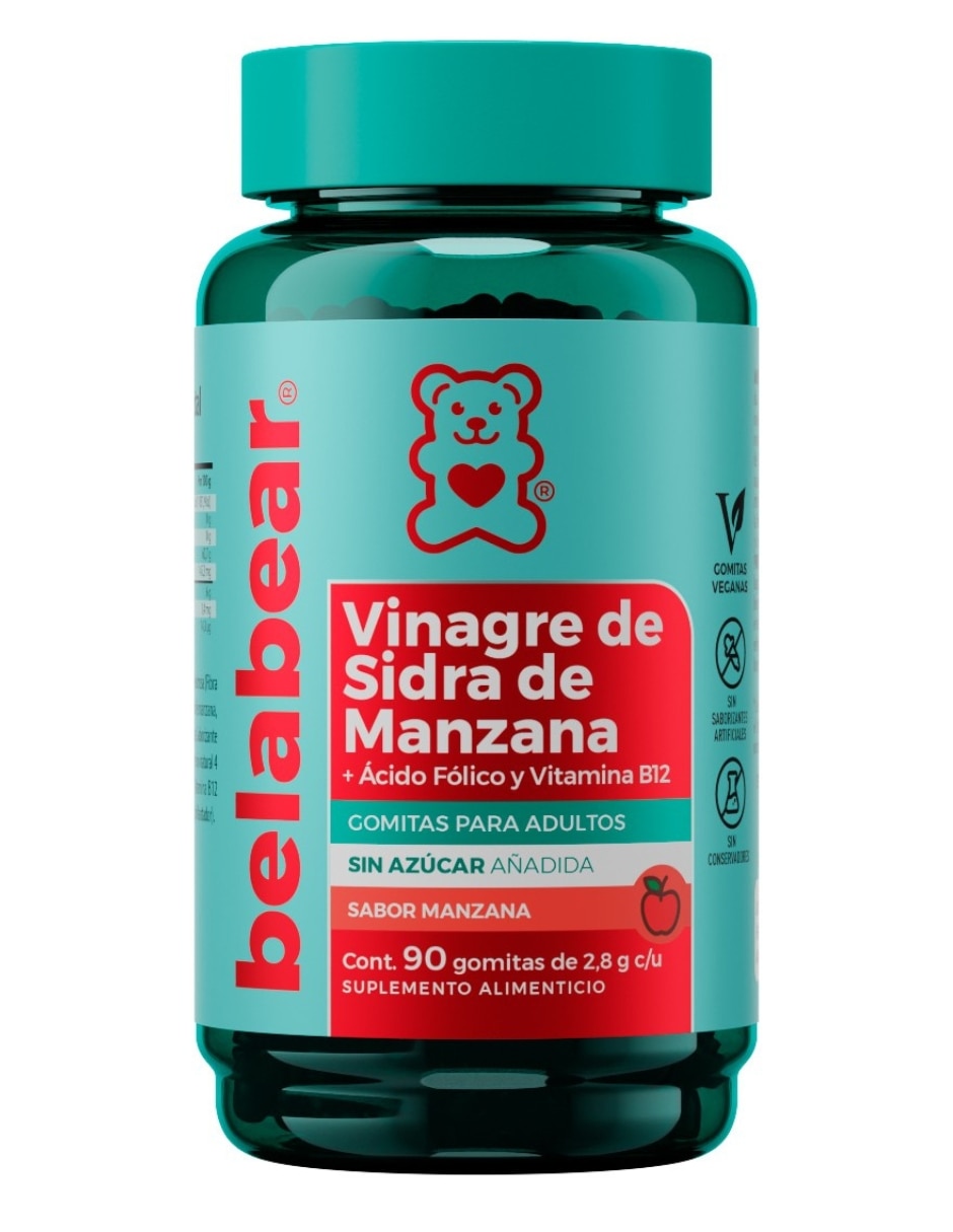 Vinagre de Sidra de Manzana Belabear sin azucar Ácido Fólico y Vitamina B12 sabor Manzana Vinagre de Sidra de Manzana Belabear sin azucar Ácido Fólico y Vitamina B12 sabor Manzana