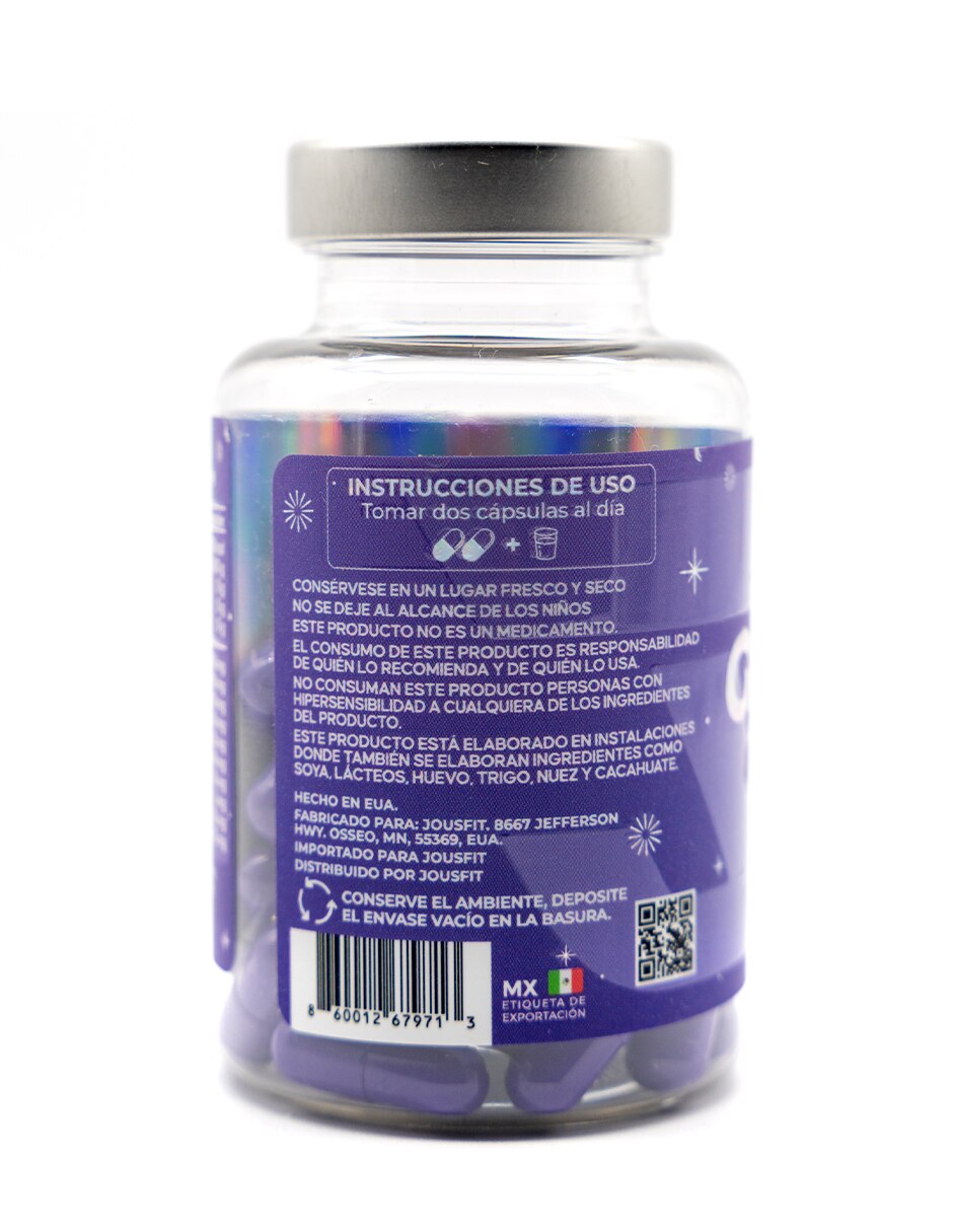 Glow4U con colágeno vitamina E queratina biotina y creatina de 60 cápsulas