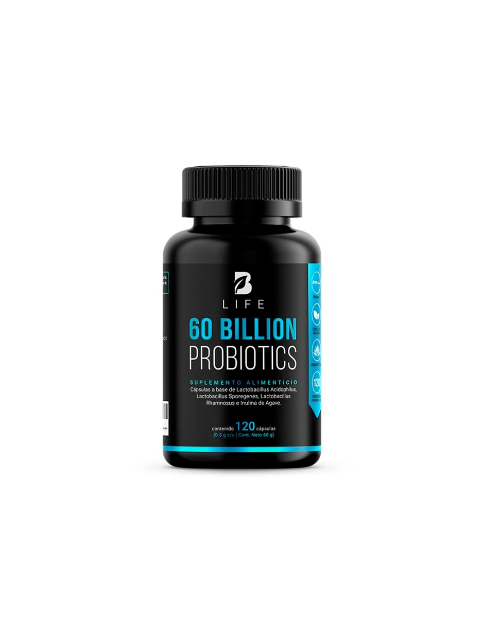 60 Billion Probiotics con 60 Billones de Probióticos e Inulina de Agave con 120 cápsulas B LIFE con Lactobacillus acidophilus Lactobacillus sporegenes Lactobacillus rhamnosus inulina de agave sabor Sin sabor de 60 Billion Probiotics con 60 Billones de Probióticos e Inulina de Agave con 120 cápsulas B LIFE con Lactobacillus acidophilus Lactobacillus sporegenes Lactobacillus rhamnosus inulina de agave sabor Sin sabor de