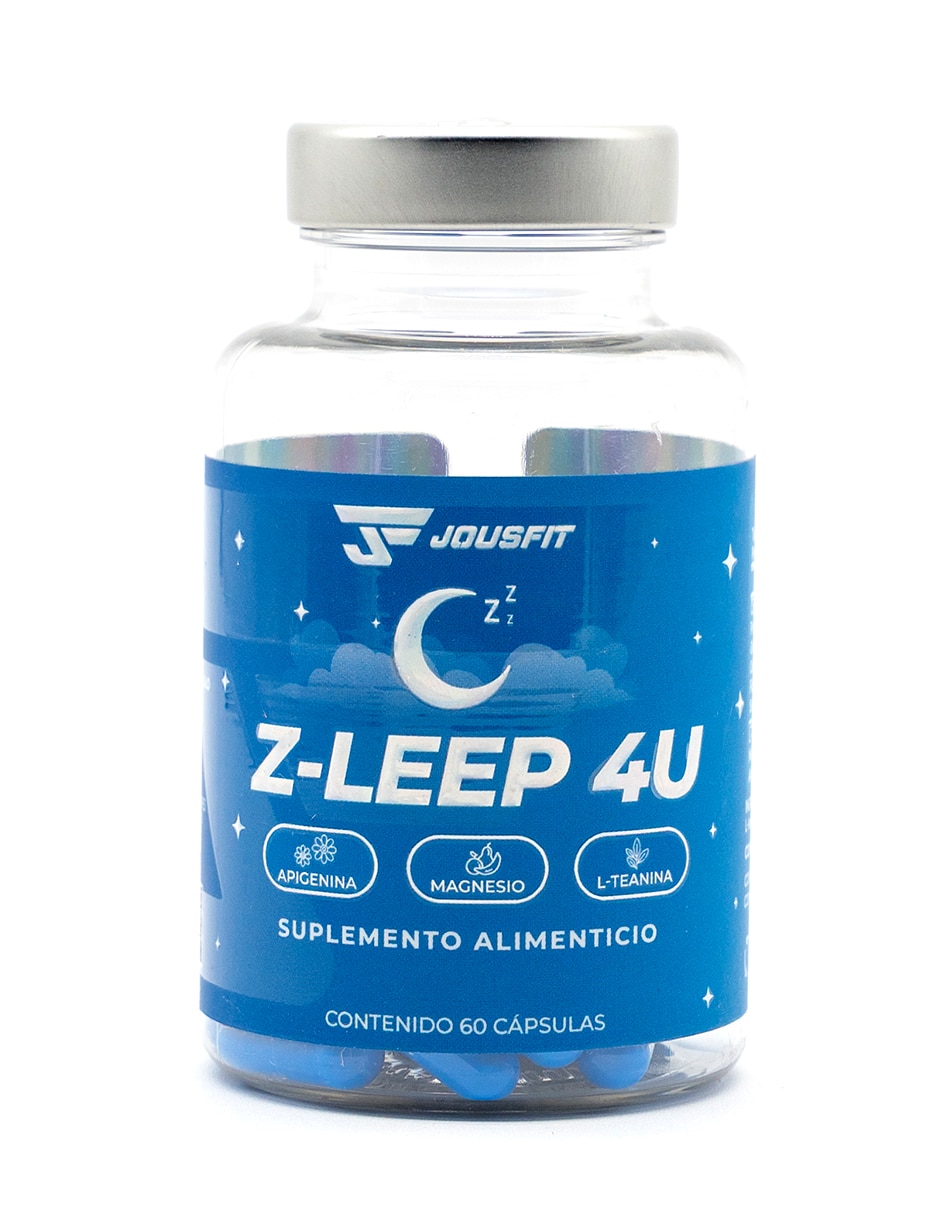 Zleep4U con bisglicinato de magnesio L-teanina Sam-e y apigenina de 60 cápsulas