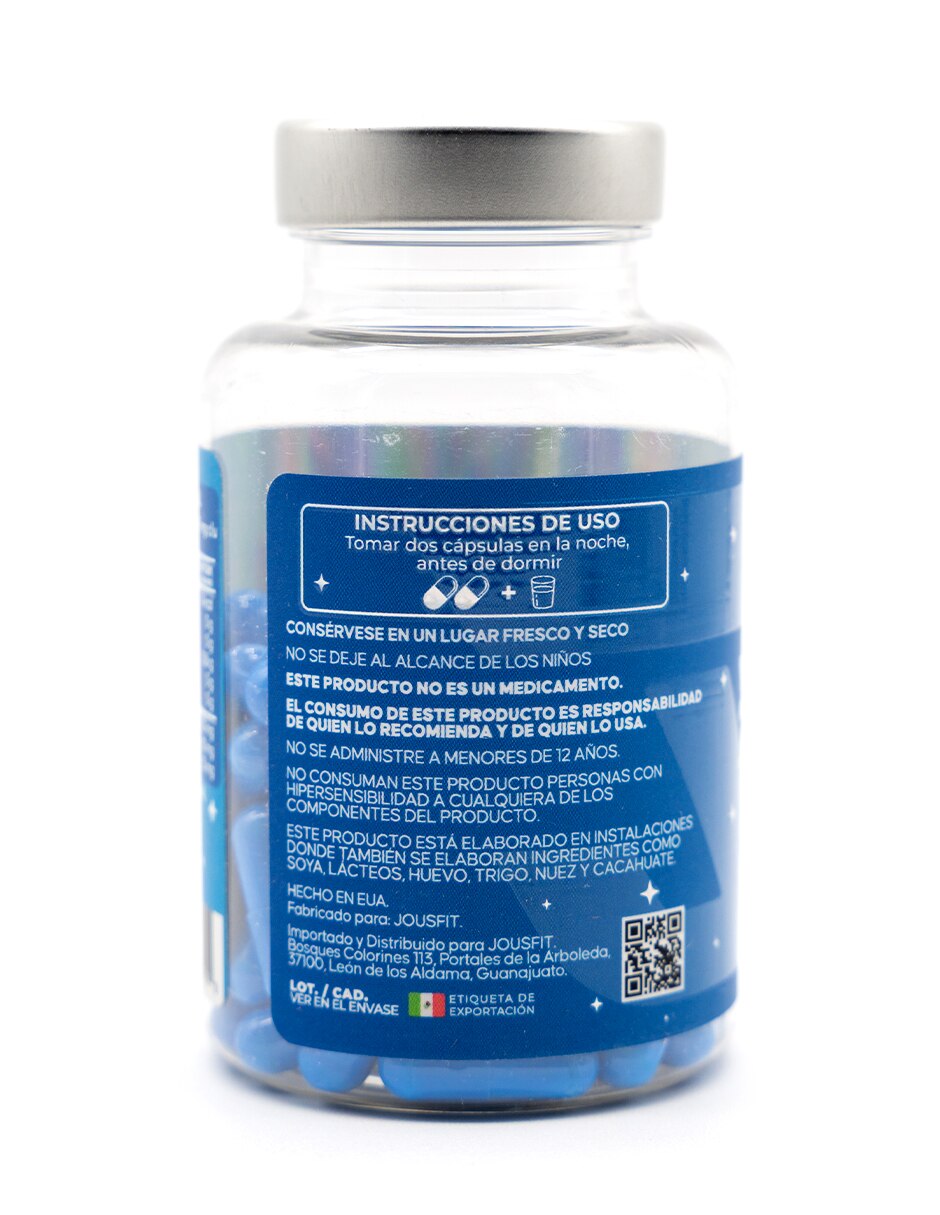 Zleep4U con bisglicinato de magnesio L-teanina Sam-e y apigenina de 60 cápsulas