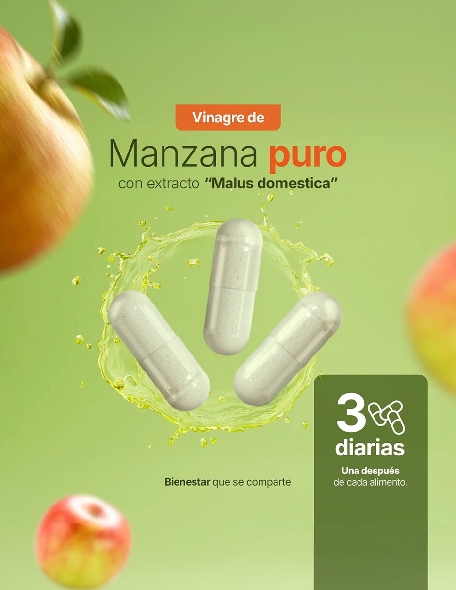 Apple Cider Vinegar con Vinagre de Sidra de Manzana de 180 cápsulas B LIFE con Vinagre de Manzana sabor Sin sabor de 5